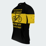 Men's Pause My Strava Funny Traffic Sign Regular Fit Cycling Kit
