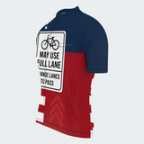 Men's May Use Full Lane Traffic Sign Regular Fit Cycling Kit