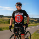 Men's Never Underestimate An Old Man With A Bicycle Regular Fit Cycling Kit