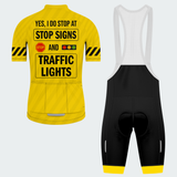 Men's Stop At Stop Signs And Traffic Lights Regular Fit Cycling Kit