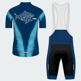 Men's Tie Dye Bicycle Fish Eats The Car Regular Fit Cycling Kit