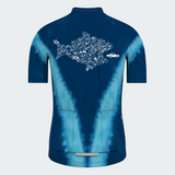 Men's Tie Dye Bicycle Fish Eats The Car Regular Fit Cycling Kit