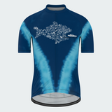 Men's Tie Dye Bicycle Fish Eats The Car Regular Fit Cycling Kit