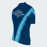 Men's Tie Dye Bicycle Fish Eats The Car Regular Fit Cycling Kit