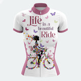 Women's Life Is A Beautiful Ride Regular Fit Cycling Jersey