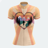 Women's Floral Heart Adventure Regular Fit Cycling Jersey
