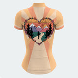 Women's Floral Heart Adventure Regular Fit Cycling Jersey