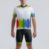 Men's Watercolor Splash Regular Fit Cycling Kit