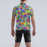 Men's Watercolor Triangle Regular Fit Cycling kit