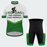 Men's No Gas Free Parking Free Workout Regular Fit Cycling Kit