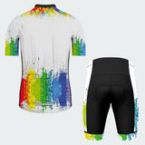 Men's Watercolor Splash Regular Fit Cycling Kit