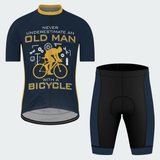 Men's Old Man With A Bicycle Regular Fit Cycling Kit