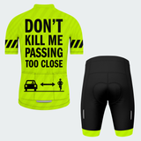 Men's Don't Kill Me Passing Too Close Regular Fit Cycling Kit
