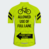 Men's Allowed Use of Full Lane Regular Fit Cycling Kit