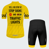 Men's Stop At Stop Signs And Traffic Lights Regular Fit Cycling Kit