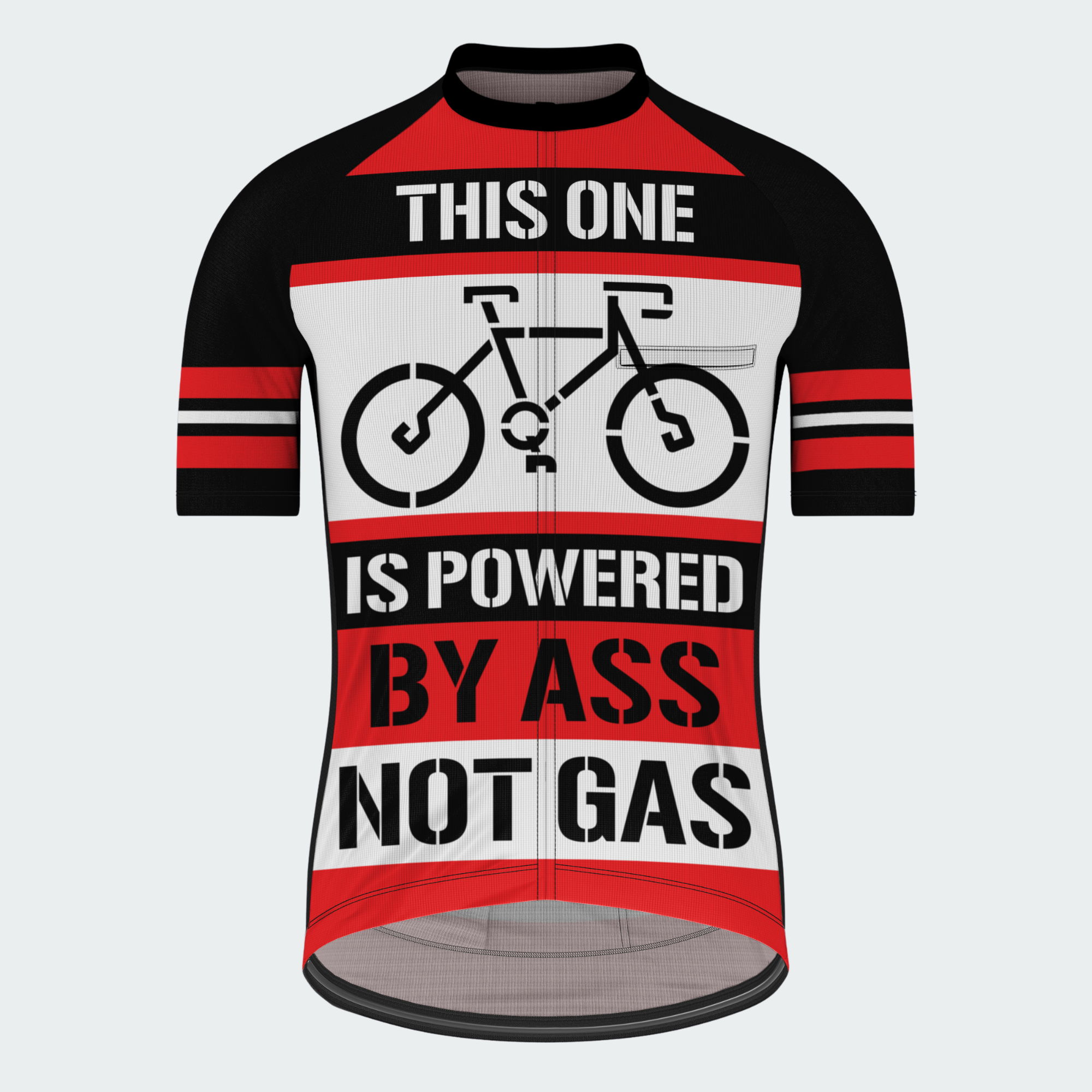 Men's Powered By Ass Not Gas Regular Fit Cycling Kit