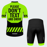 Men's Don't Text And Drive Regular Fit Cycling Kit