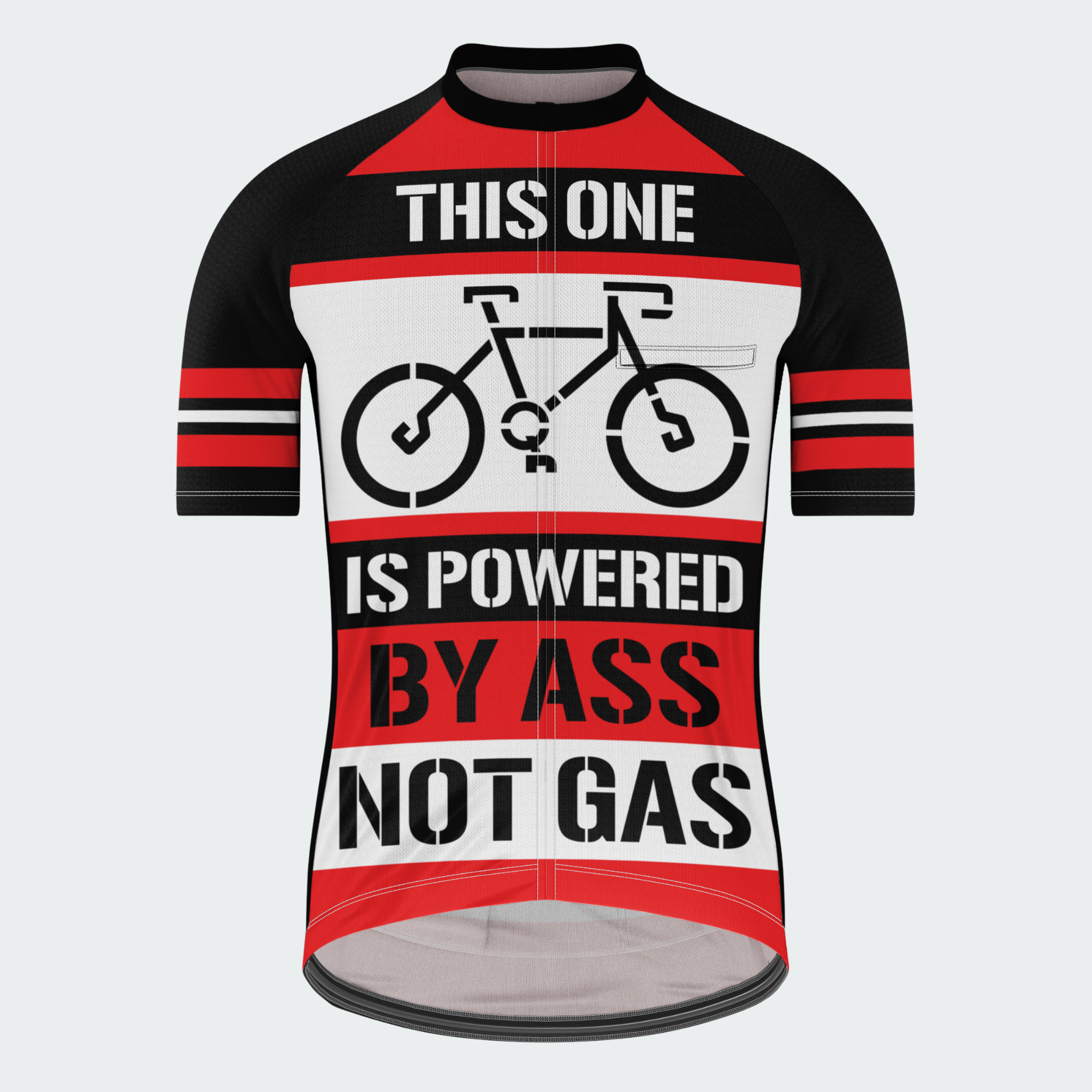 Men's Powered By Ass Not Gas Regular Fit Cycling Kit