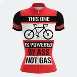 Women's Powered By Ass Regular Fit Cycling Jersey