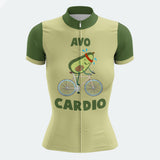 Women's Watercolor Avo-Cardio Regular Fit Cycling Jersey