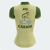 Women's Watercolor Avo-Cardio Regular Fit Cycling Jersey