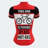 Women's Powered By Ass Regular Fit Cycling Jersey