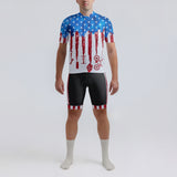 Men's Tie Dye American Flag Regular Fit Cycling Kit