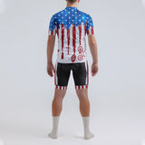 Men's Tie Dye American Flag Regular Fit Cycling Kit