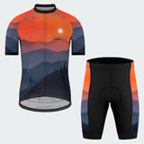 Men's Watercolor Sunset Regular Fit Cycling Kit
