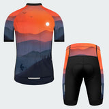 Men's Watercolor Sunset Regular Fit Cycling Kit