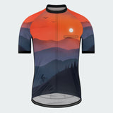 Men's Watercolor Sunset Regular Fit Cycling Kit