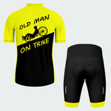 Men’s Personalized Old Man On Trike Recumbent Cycling Jersey & Kit