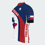 Men’s Personalized Texas Lone Star Flag Map Cycling Jersey & Kit
