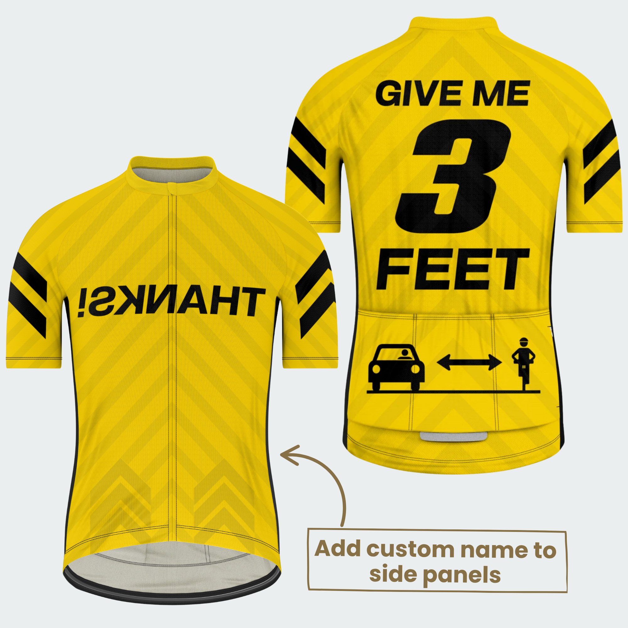 Men's Personalized Give Me 3 Feet Cycling Jersey & Kit