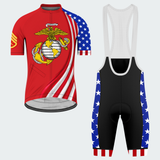 Men’s Personalized U.S. Marine Corps Veteran Recumbent Trike Cycling Jersey & Kit