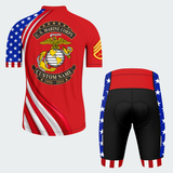 Men’s Personalized U.S. Marine Corps Veteran Recumbent Trike Cycling Jersey & Kit
