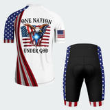 Men’s Personalized One Nation Under God Recumbent Trike Cycling Jersey & Kit