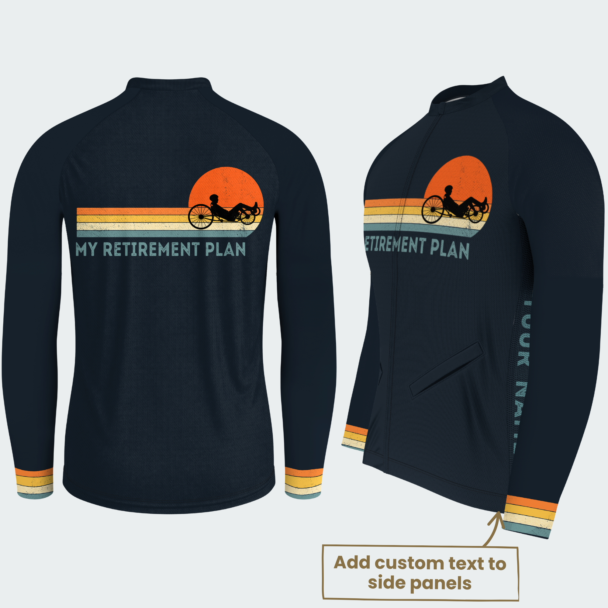Men’s Personalized My Retirement Plan Recumbent Trike Cycling Jersey & Kit