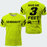 Men's Give Me 3 Feet Neon Yellow TeeCra