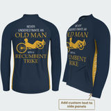 Men’s Personalized Never Underestimate an Old Man Recumbent Trike Cycling Jersey & Kit