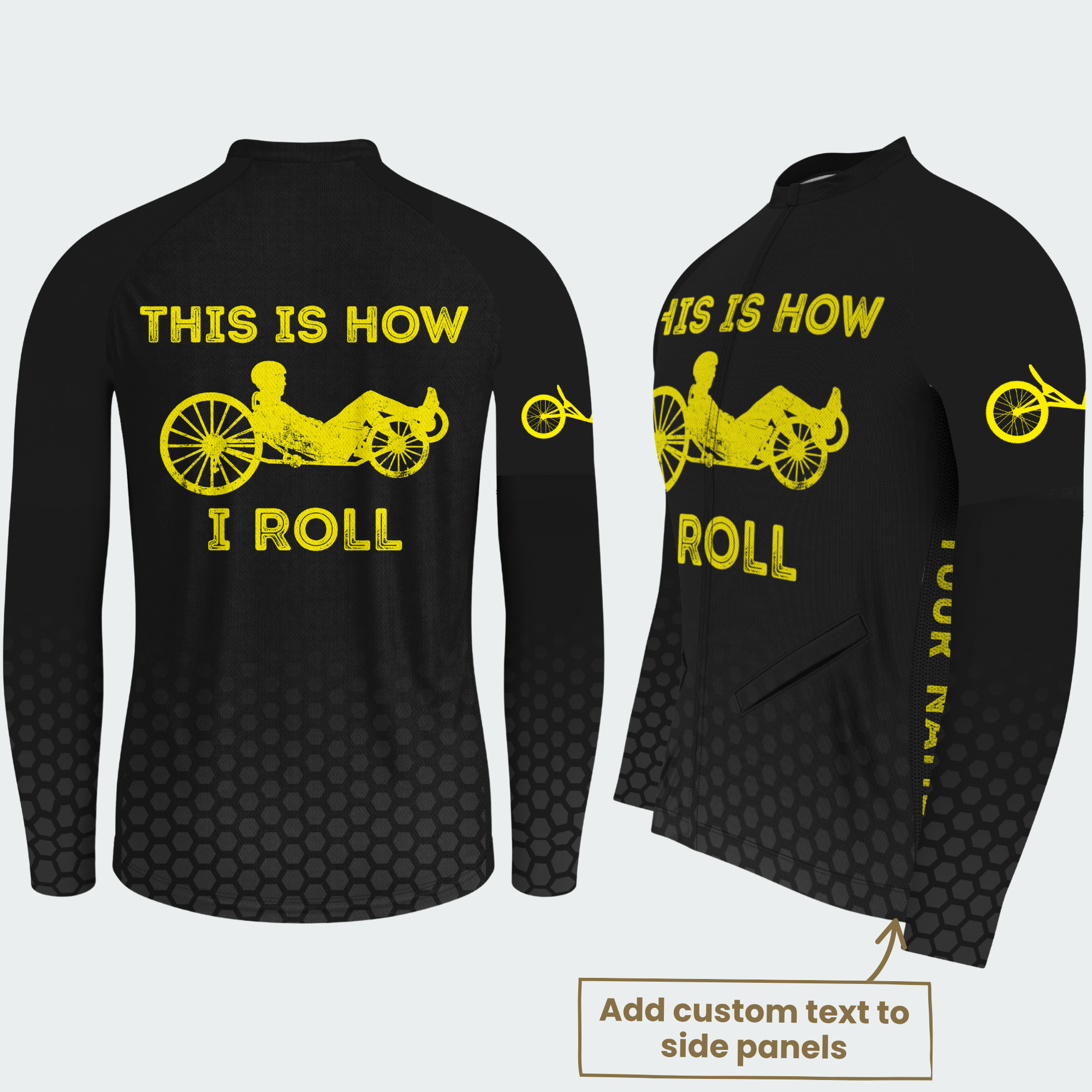Men’s Personalized This Is How I Roll Recumbent Trike Cycling Jersey & Kit