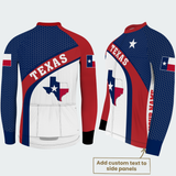 Men’s Personalized Texas Lone Star Flag Map Cycling Jersey & Kit