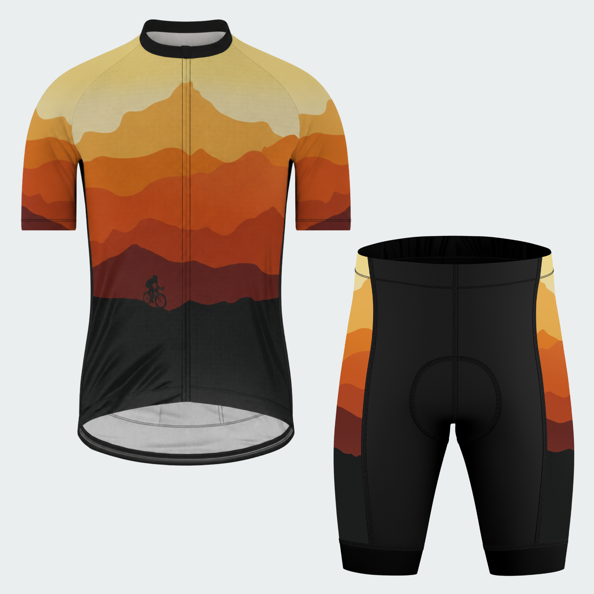 Men's Personalized Mountain Sunset Cycling Jersey & Kit