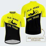 Men’s Personalized Old Man On Trike Recumbent Cycling Jersey & Kit