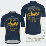 Men’s Personalized Never Underestimate an Old Man Recumbent Trike Cycling Jersey & Kit