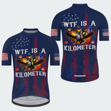 Men’s WTF Is a Kilometer Funny Patriotic Cycling Jersey & Kit