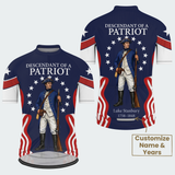 Men’s Descendant of a Patriot Personalized Cycling Jersey & Kit