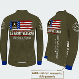 Men’s Personalized U.S. Army Veteran This We’ll Defend Olive Cycling Jersey & Kit