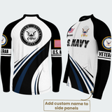 Men’s Personalized U.S. Navy Proudly Served Recumbent Trike Cycling Jersey & Kit