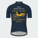 Men’s Personalized Never Underestimate an Old Man Recumbent Trike Cycling Jersey & Kit
